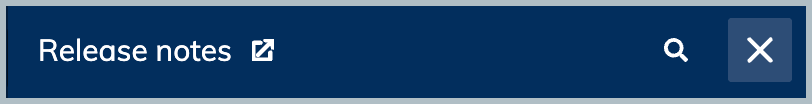 Release notes header bar